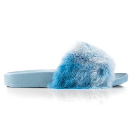 TRENDI Slippers With Fur blue