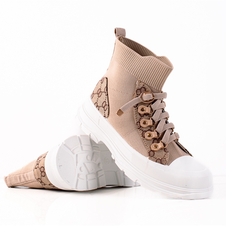 TRENDI High Sport Shoes beige brown
