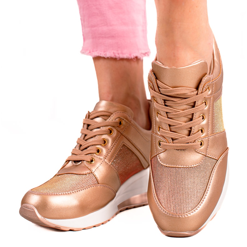Diamantique Golden Wedge Sneakers Diamantique Golden Wedge Sneakers
