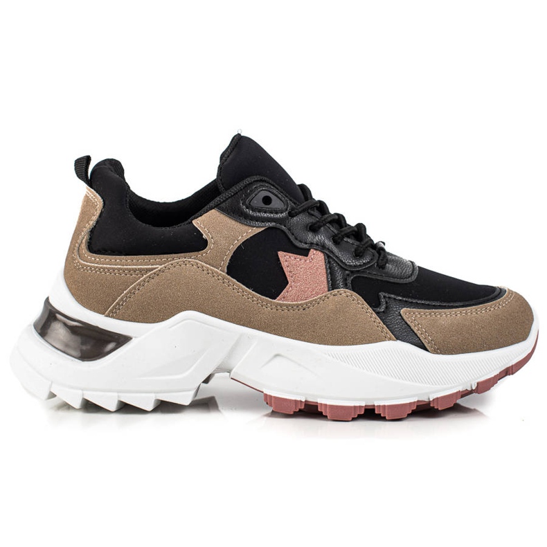 Sweet Shoes Fashionable Sneakers beige black pink