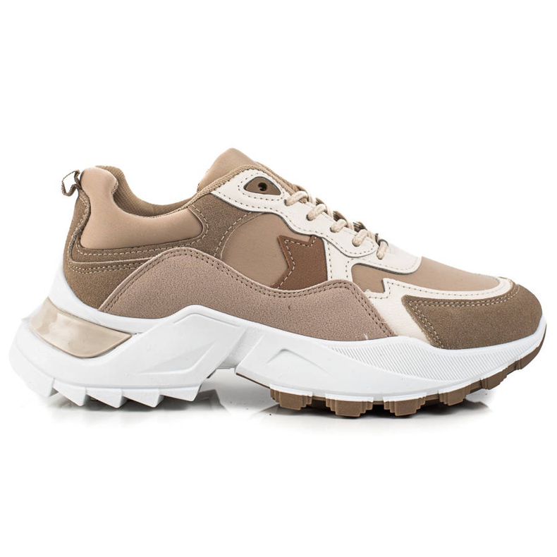 Sweet Shoes Fashionable Sneakers beige brown