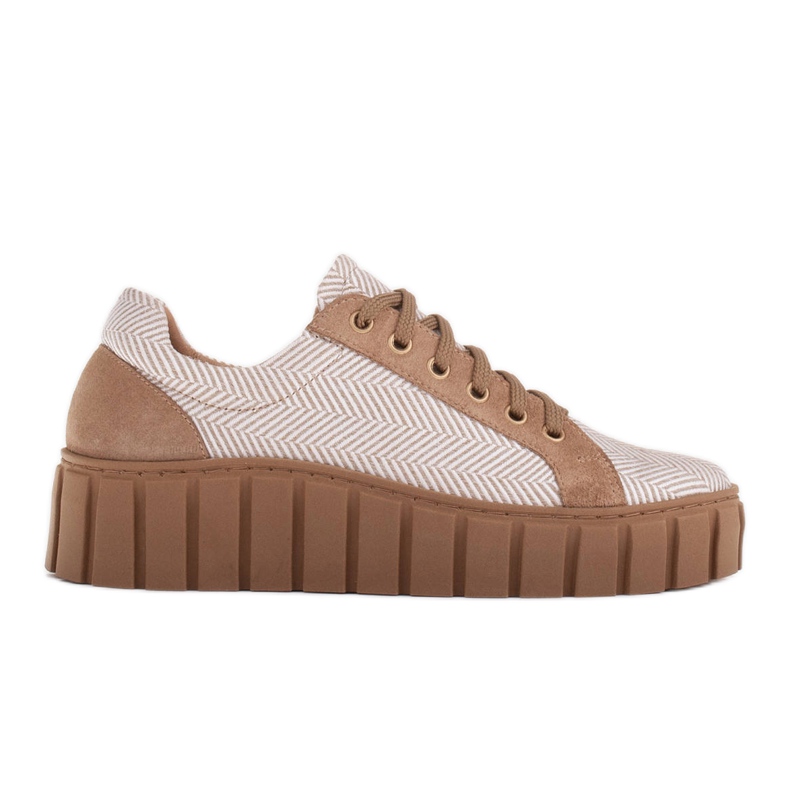 Marco Shoes Sporty low shoes with a light bottom beige