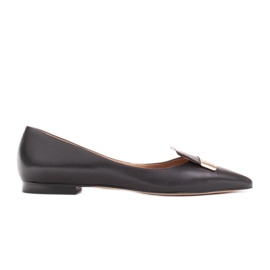 Marco Shoes Ballerinas with a decorative tongue black