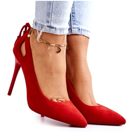 PS1 Women's Stilettos Suede With Spitz Red Leven PS1 Women's Stilettos Suede With Spitz Red Leven