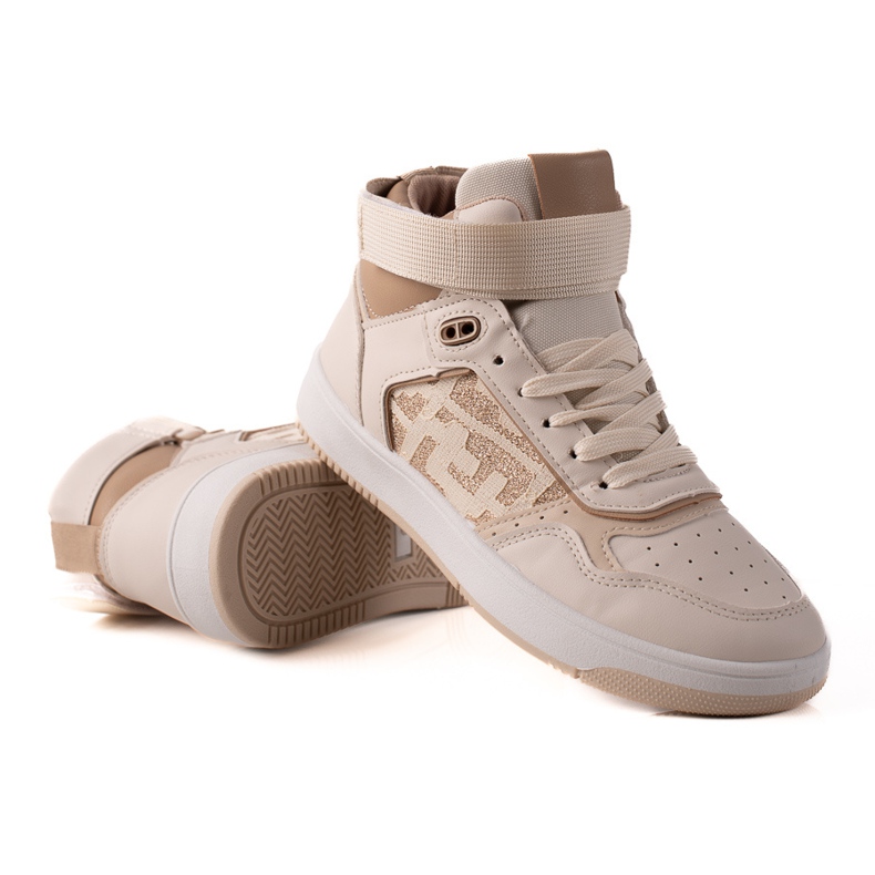 TRENDI Comfortable Velcro Sneakers beige brown TRENDI Comfortable Velcro Sneakers beige brown