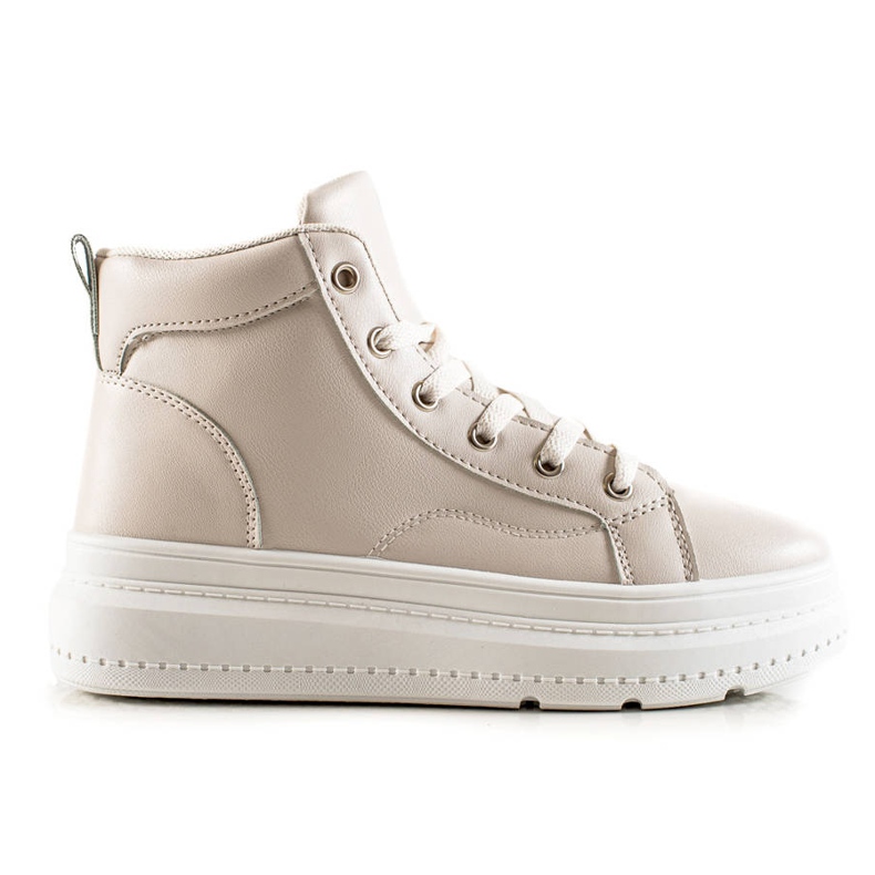 Renda High Sneakers With Eco Leather beige