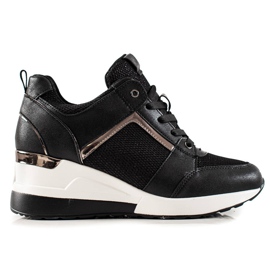 TRENDI Light Wedge Sneakers black