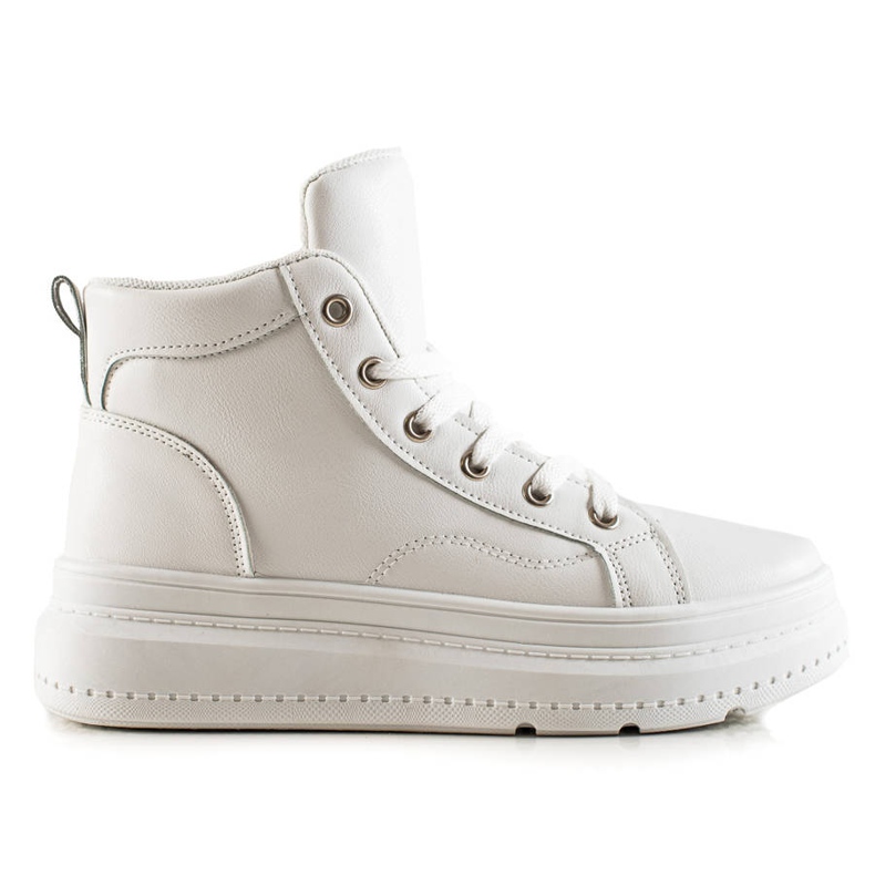 Renda High Sneakers With Eco Leather white