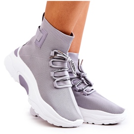 Women's Sport Socks Gray KeSports violet