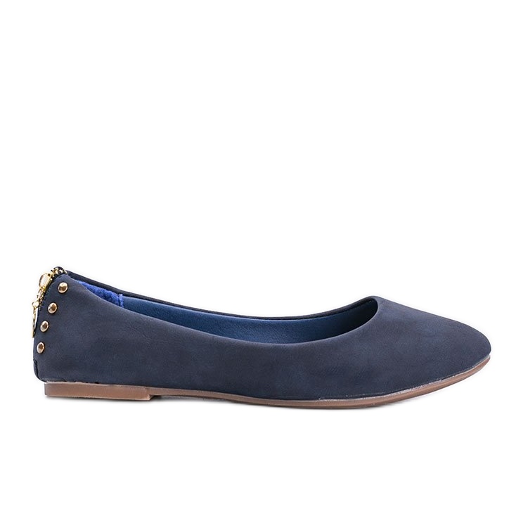 Navy Sixth Avenue ballerinas black