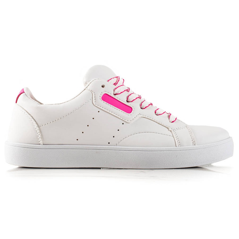 TRENDI Light Sport Shoes Made Of Eco Leather white pink
