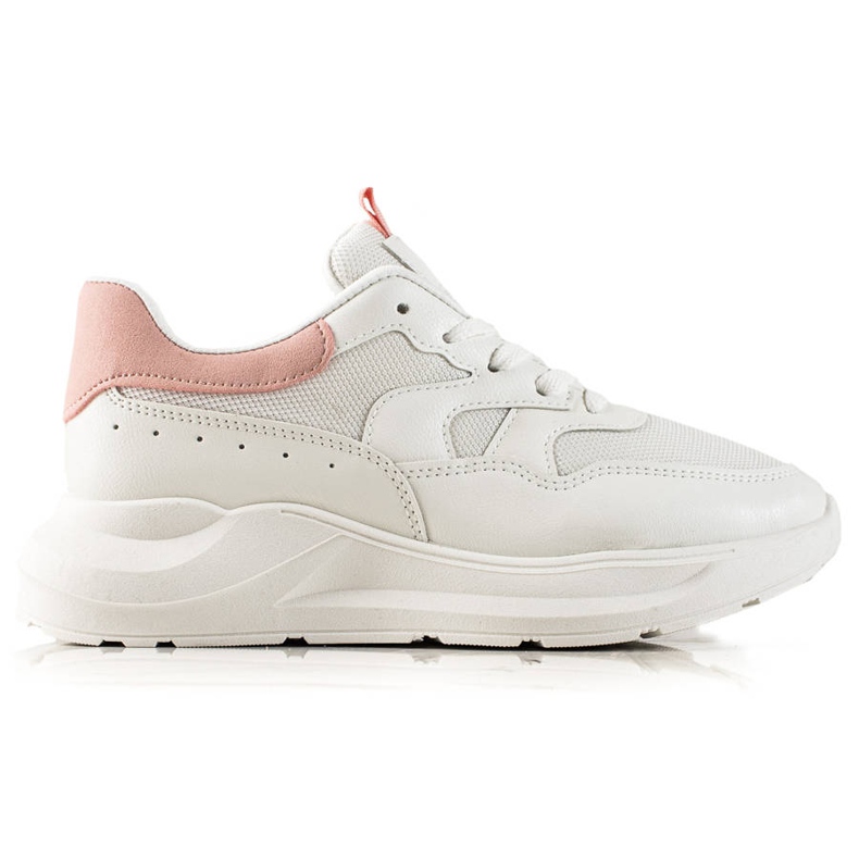 TRENDI Classic WHITE AND PINK Sneakers