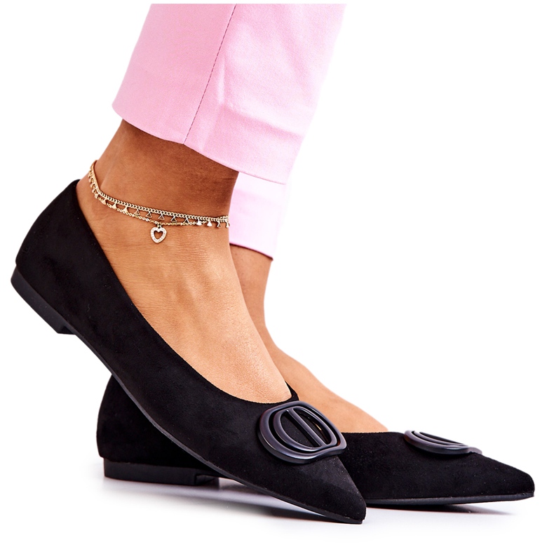 PS1 Suede Ballerinas In The Black Neriso Spitz