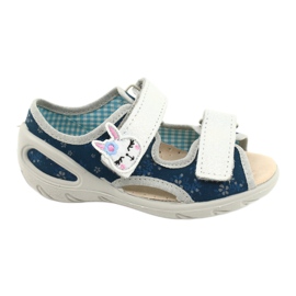 Befado children's shoes pu 065P154 navy blue silver Befado children's shoes pu 065P154 navy blue silver