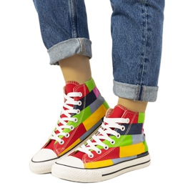 Colorful Gabby ankle sneakers red