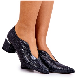 PA2 Leather Snakeskin Pumps Alissa Dark Gray grey PA2 Leather Snakeskin Pumps Alissa Dark Gray grey