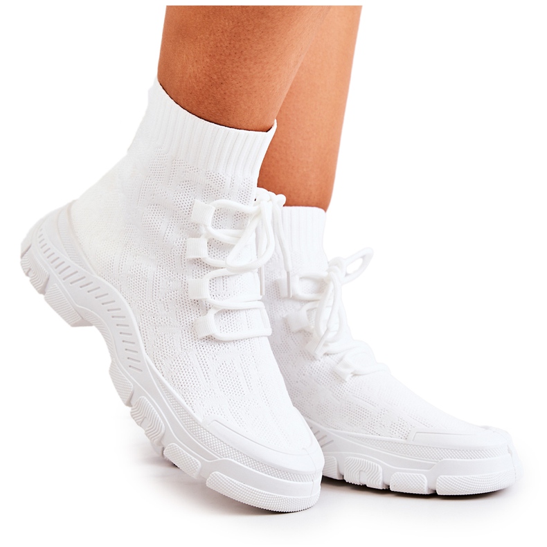 FM1 White Kimberly Sports Socks Shoes
