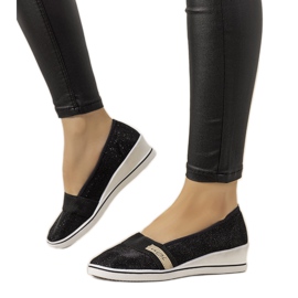 Black wedge sneakers from Burris