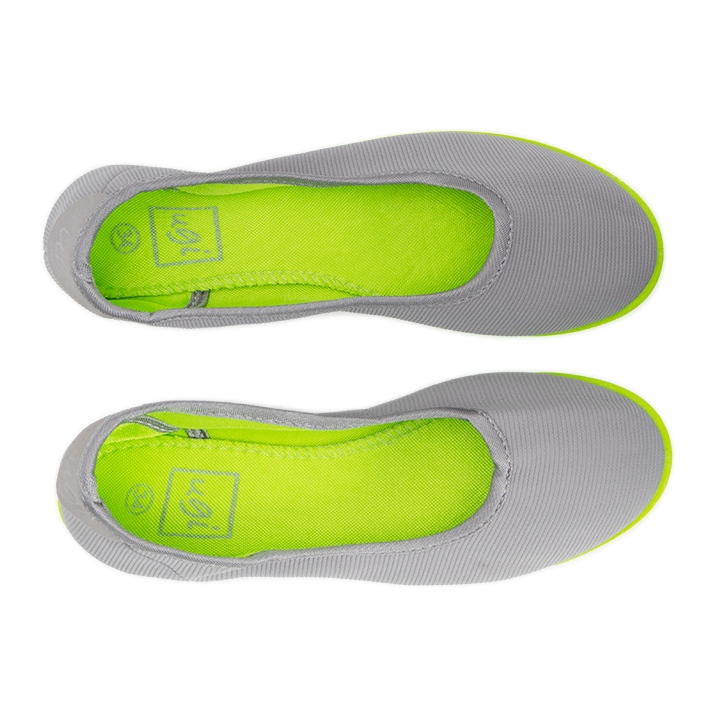 Geneseo gray and green children's ballerinas grey