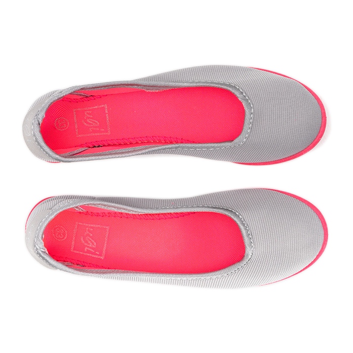 Gray and pink Geneseo children's ballerinas grey