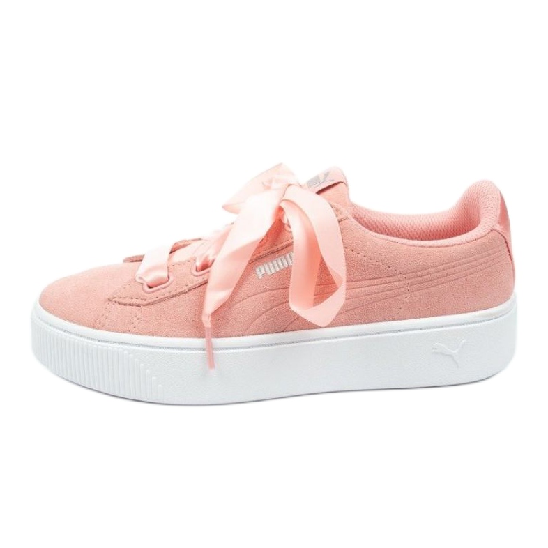 Pink puma ribbon shoes sales