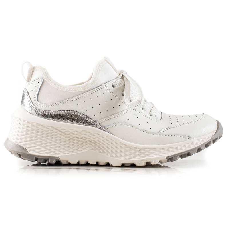 Goodin Stylish Leather Sneakers white silver Goodin Stylish Leather Sneakers white silver