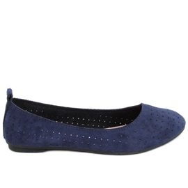 Ameli Navy openwork ballerinas navy blue Ameli Navy openwork ballerinas navy blue