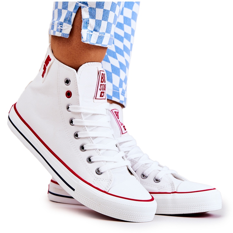 High Leather Sneakers Big Star JJ274132 White