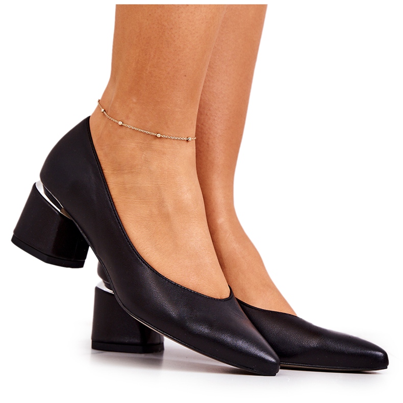 Leather Pumps Toe In Spitz Black Marilyn Leather Pumps Toe In Spitz Black Marilyn