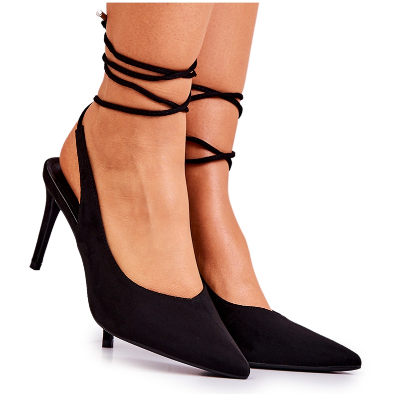 PS1 Black Callie Tied Heels