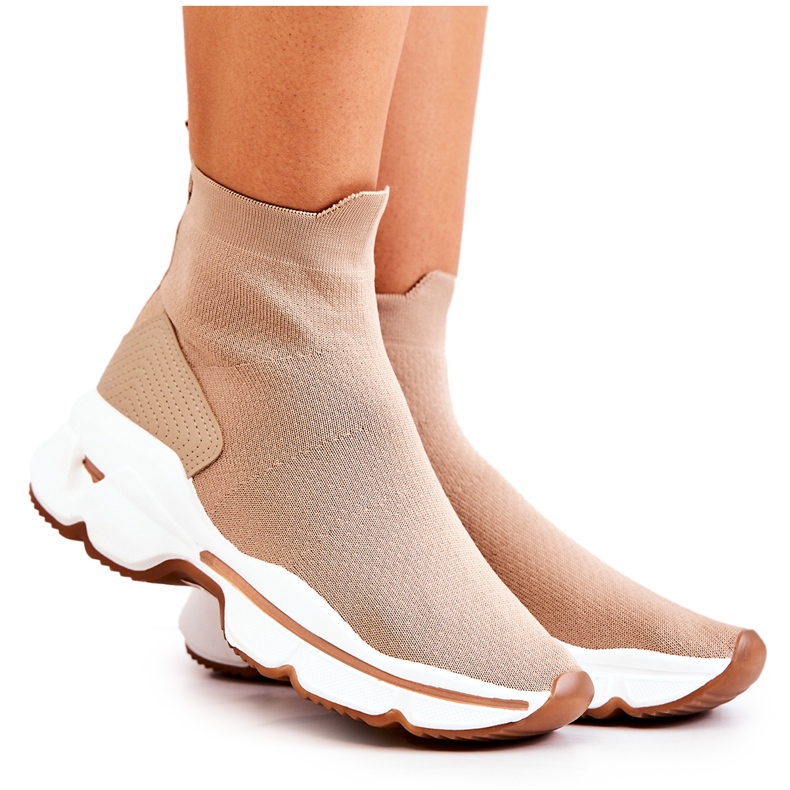 Sports Shoes High Sock Beige Bailee