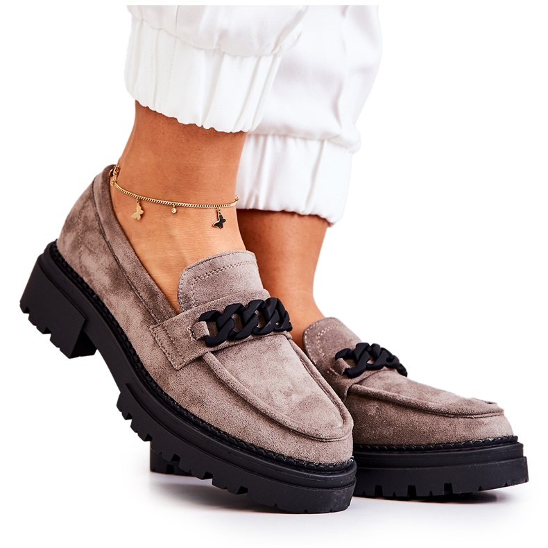 PL5 Loafers Suede Loafers La.Fi Gray Sapphira beige grey