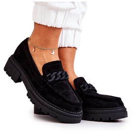 PL5 Suede Loafers La.Fi Black Sapphira