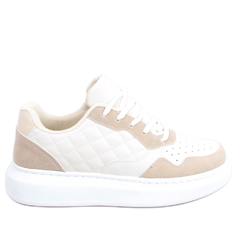 Women's quilted sneakers Disa Beige
