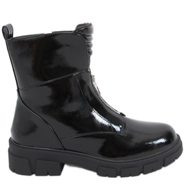 Flat lacquered Haiti Black boots