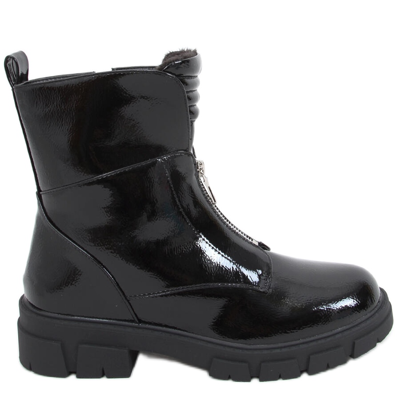 Flat lacquered Haiti Black boots