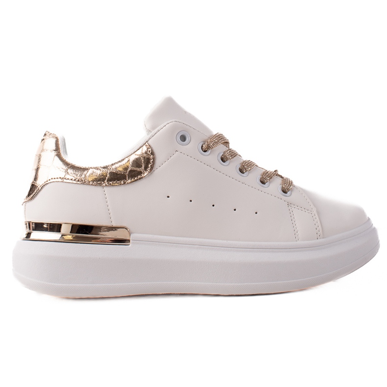 BUONAROTTI Sneakers With Golden Inserts white