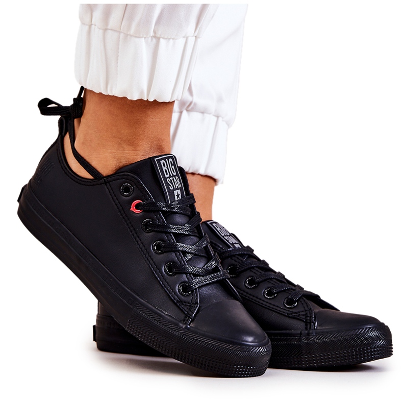 Low Leather Sneakers Big Star JJ274006 Black Low Leather Sneakers Big Star JJ274006 Black
