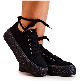 PS1 Sneakers On A Massive Black Suzane Platform PS1 Sneakers On A Massive Black Suzane Platform