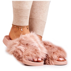 PM1 Slippers With Fur, Rubber Dirty Pink Allyson