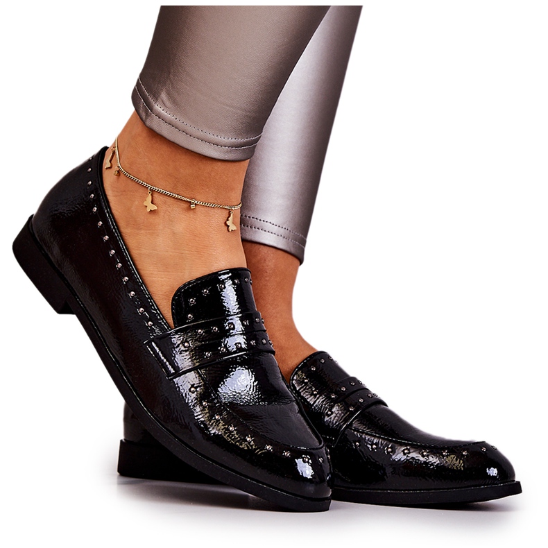 PL5 Lacquered Loafers With Jets La.Fi Black Maliyah