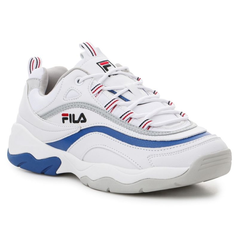 Fila shoes white and blue sales