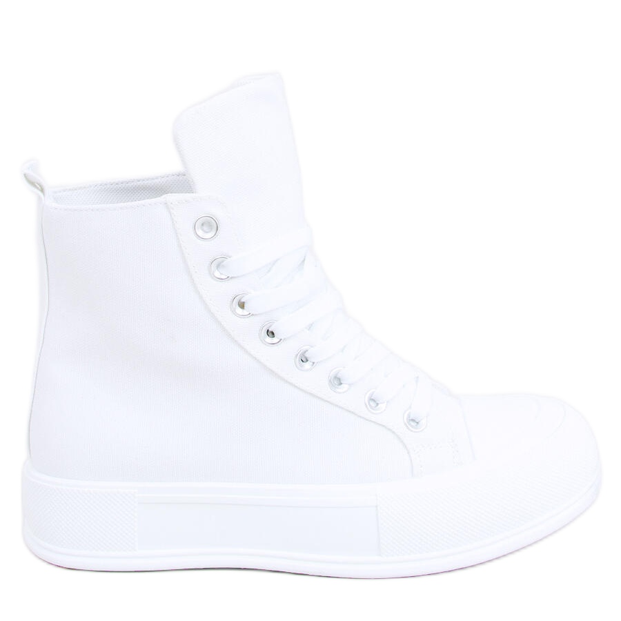 High ankle white canvas 2025 shoes