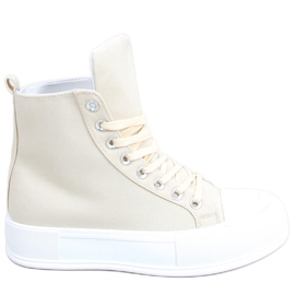 Kenya Beige canvas ankle sneakers