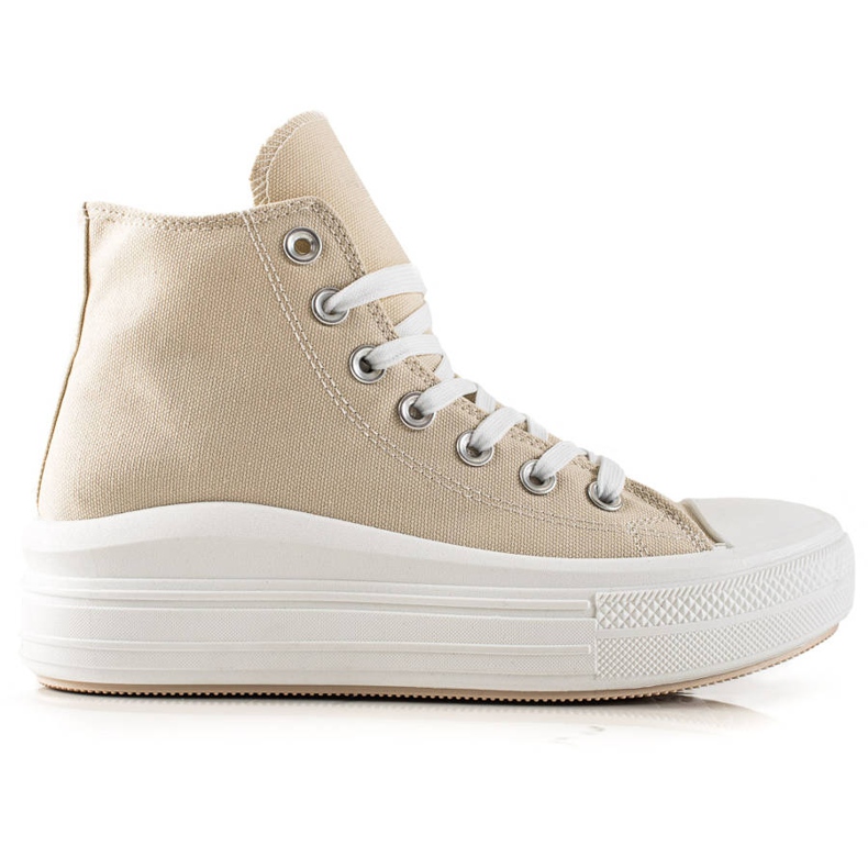 TRENDI Fashionable Sneakers On The Platform beige