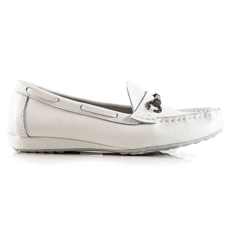 Goodin White Leather Loafers Goodin White Leather Loafers