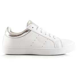TRENDI White Sport Shoes With Eco Leather TRENDI White Sport Shoes With Eco Leather
