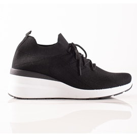Goodin Lace-up Wedge Shoes black