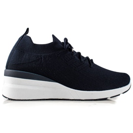 Goodin Lace-up Wedge Shoes navy blue Goodin Lace-up Wedge Shoes navy blue
