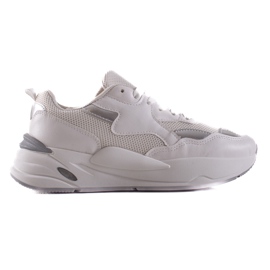 TRENDI Sneakers With Mesh white silver TRENDI Sneakers With Mesh white silver